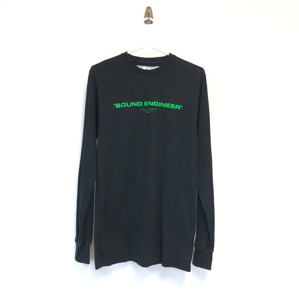 Off-White Graphic Long-Sleeve Cotton Tee Black – Size S - Picture 3 of 15
